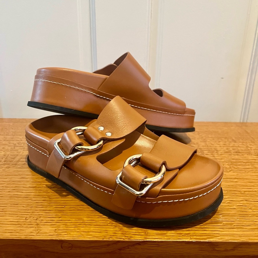 Phillip Lim Freida Double Buckle Platform Slides